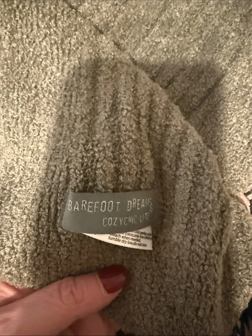 Barefoot Dreams CozyChic Lite Ribbed Scarf Sage Gray Style 478